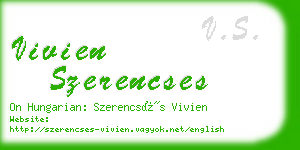 vivien szerencses business card